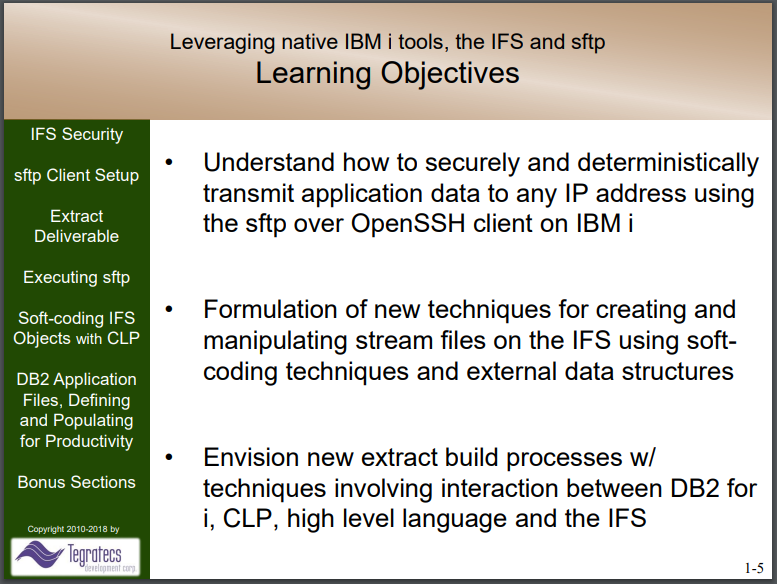 Leveraging IBM i and sftp Presentation Slide 5